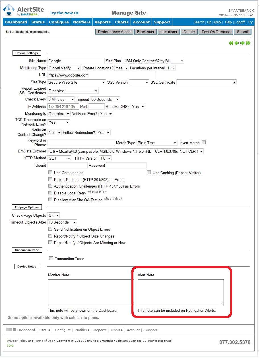 Adding a Note to Alerts with Configuration and Templates