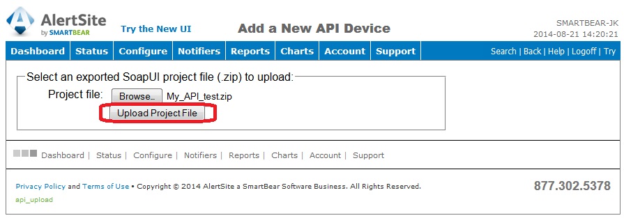 How to Create an API Monitor in AlertSite from a SoapUI Project
