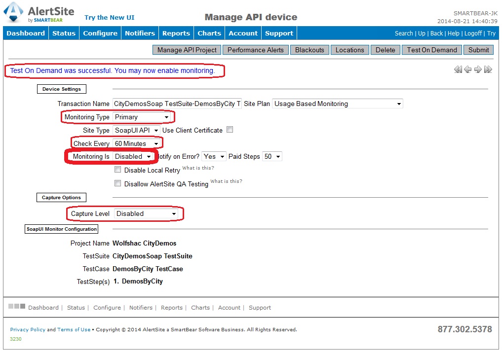 How to Create an API Monitor in AlertSite from a SoapUI Project