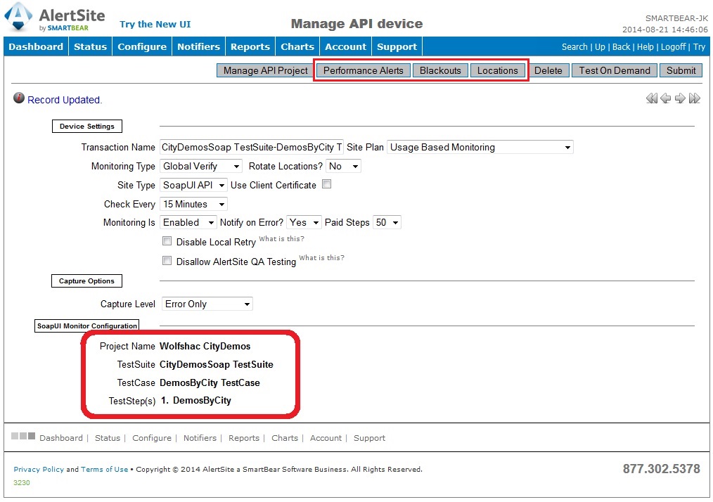 How to Create an API Monitor in AlertSite from a SoapUI Project