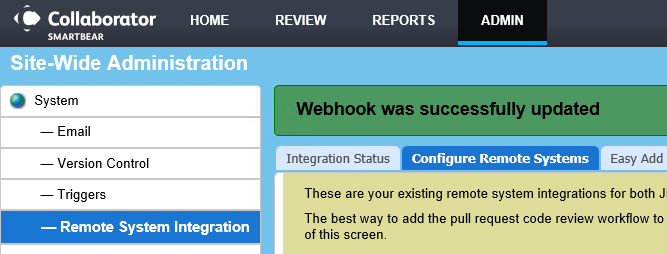 "Bad request" when attempting to update webhook